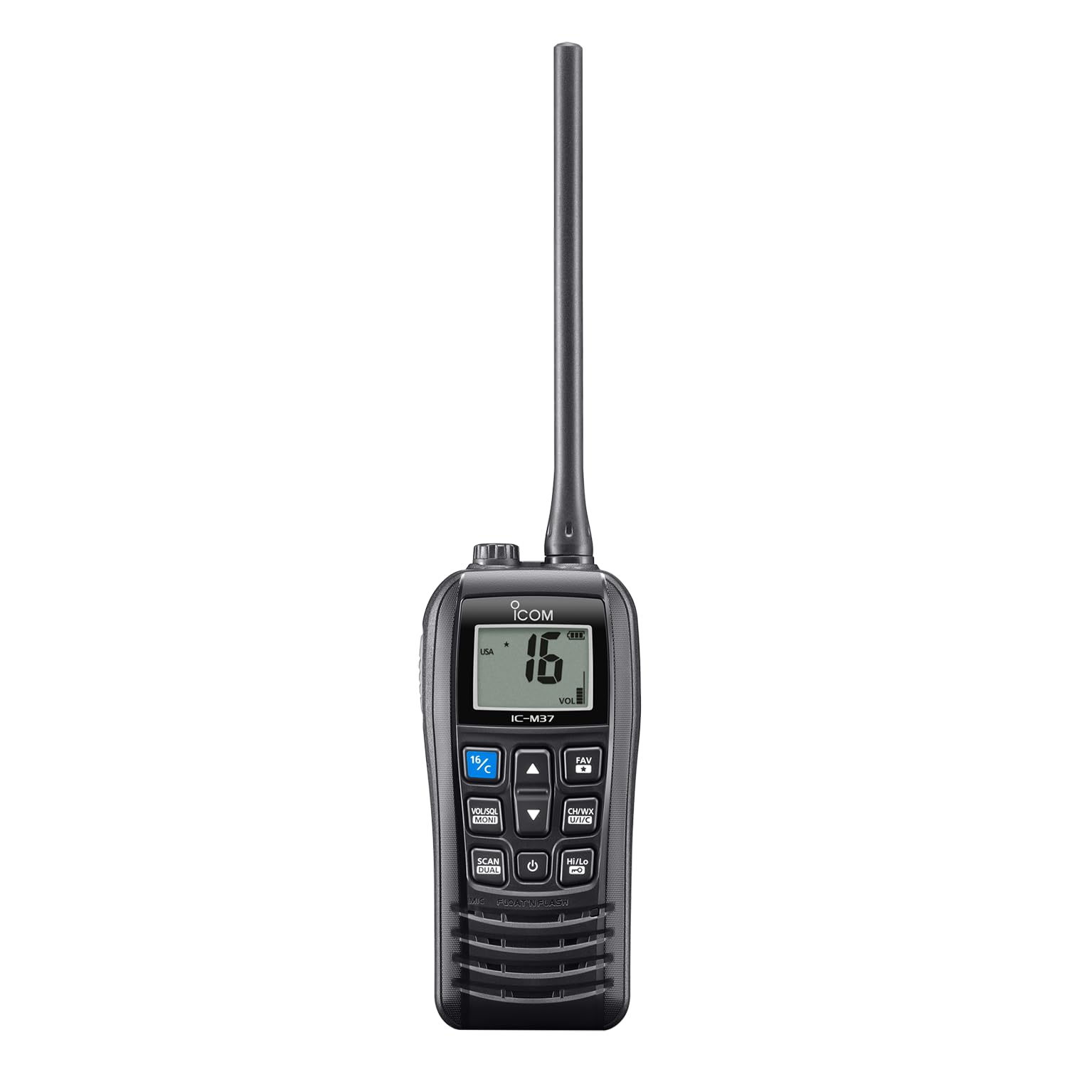 ICOM IC-M37E UKW-Funkgerät für Marine-Enthusiasten, Segler, Bootsfahrer - Rot, Schwarz