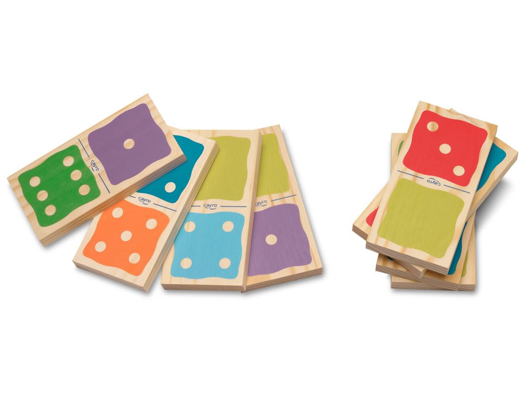 Cayro - Domino Gigante de Madera - Ideal para Familias - Piezas Grandes - Juego de Mesa Educativo - De 6-99 Años - 2-4 Jugadores