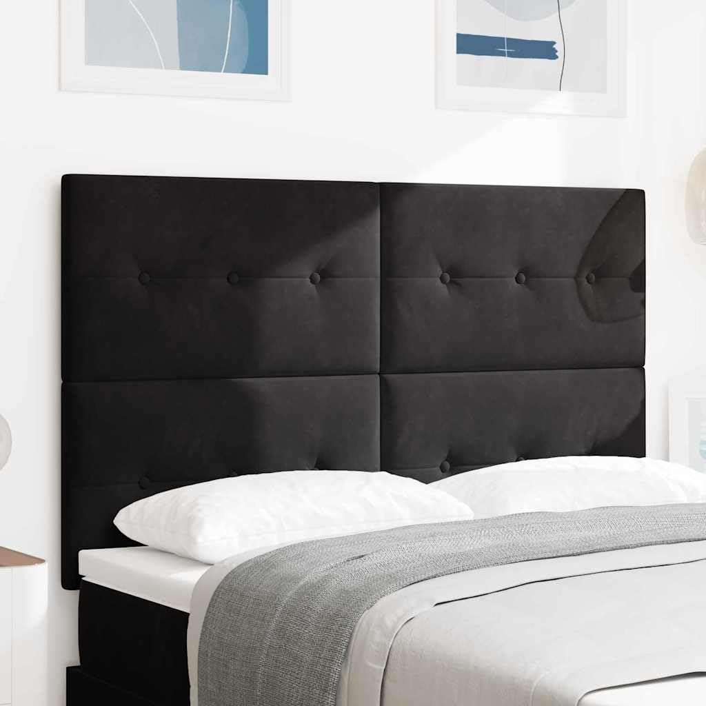Cabecero negro de 160 cm, 2 alturas de 118/128 cm, madera maciza de pino/espuma, tapizado para pared/cama tapizada