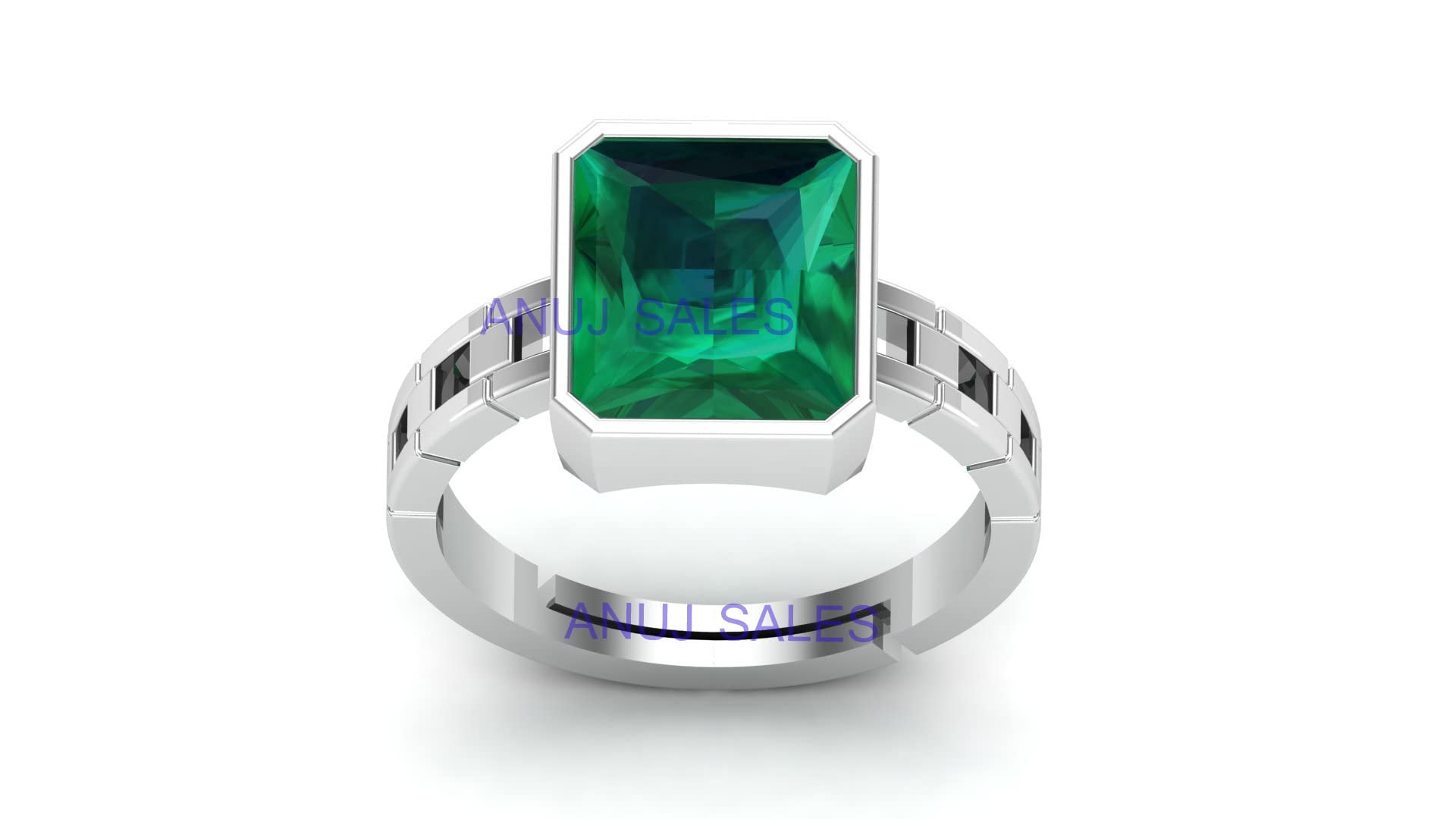 anuj sales 4.00 Ratti Certified Natural Emerald Panna Panchdhatu Adjustable Rashi Ratan Silver Plating Ring for Astrological Purpose Men & Women-picture-24