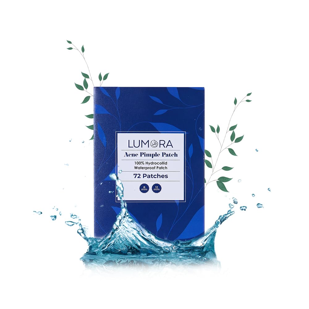 Lumora Pimple patch - 100% Hydrocolloid Patch | Absorbs Pimples Overnight, Controls Excess Oil | Invisible, Waterproof Acne Patch | Safe for All Skin Types, for Women & Men | 72 Patches
