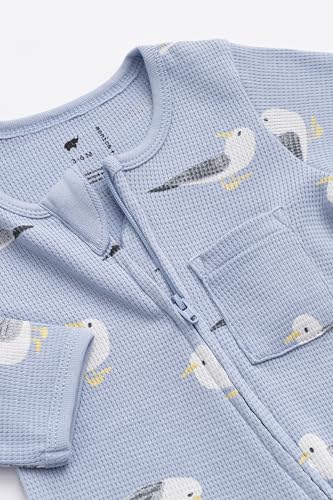 Image of monica + andy Double Zipper One Piece, 100% Organic Baby Clothes for Girls & Boys, Unisex, Preemie, Newborn & Infant Sizes