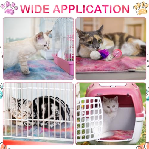 Image of Reginary 4 Pcs Waterproof Guinea Pig Blankets Washable Small Animal Fleece Bedding Absorbent Guinea Pig Cage Liners Reusable Pet Pee Pad Sleep Mat for Hamster Ferret (Tie Dye Pattern,12 x 12 Inch)