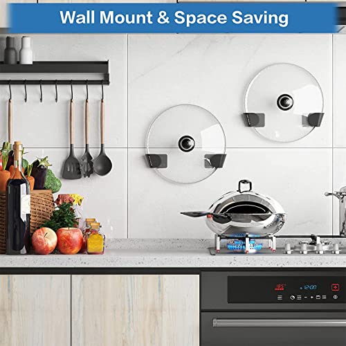 DQZSY Pot Lid Holder 6 works Hanging Pot Lid Organization Lovers, Kitchen Bracket Hanging Holder - Image 3