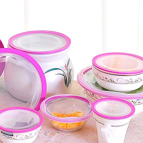Round Couverture de stockage, réutilisable silicone Couvercles, micro-ondes résistant à la chaleur couverture, Gardez les aliments frais, for une utilisation facile et stockage, diverses tailles Couve