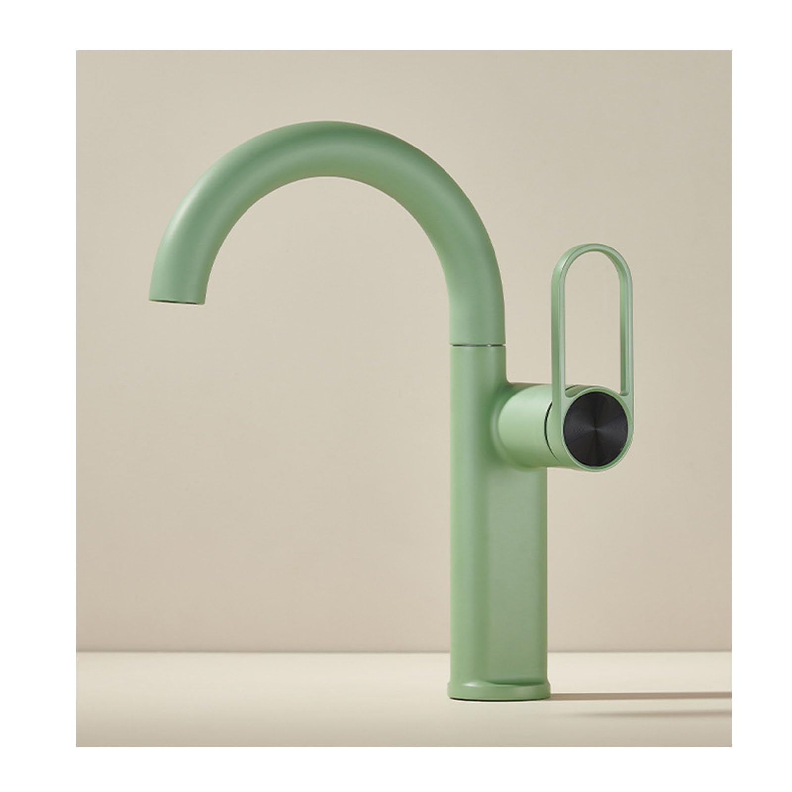 Single Handle Vessel Sink Faucet with Swivel Spout for Hot and Cold Water in Bathroom