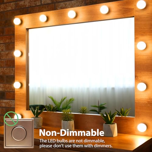 Image of DEGNJU LED Vanity Light Bulbs, 60W Equivalent, Bathroom Light Bulbs 2700K Soft White, 800 Lumens, G25 Globe Bulb for Makeup Mirror, Round Shape, 7W, 120V, Non-Dimmable, 10 Pack