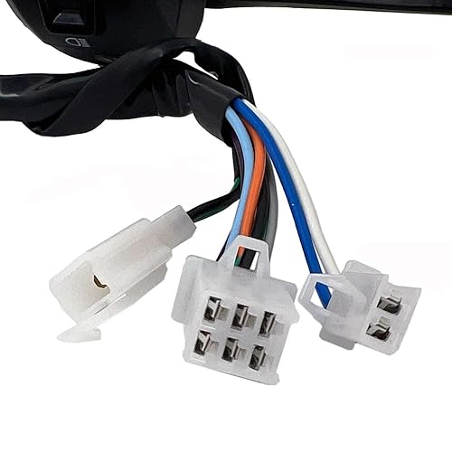 Miniatura 5 de MMG Interruptor de control lateral izquierdo de montaje completo (haz alto y bajo, intermitentes, bocina) con interruptor de freno y palanca para