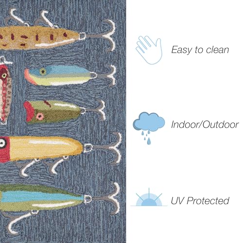 Liora-Manne-FRONTPORCH-IndoorOutdoor-Hand-Tufted-Durable-Area-Rug-Transitional-Sports-Decorative-Playing-Hooky-Grey-2-x-5 Liora Manne FRONTPORCH IndoorOutdoor Hand Tufted Durable Area Rug Transitional Sports Decorative Playing Hooky Grey 2 x 5