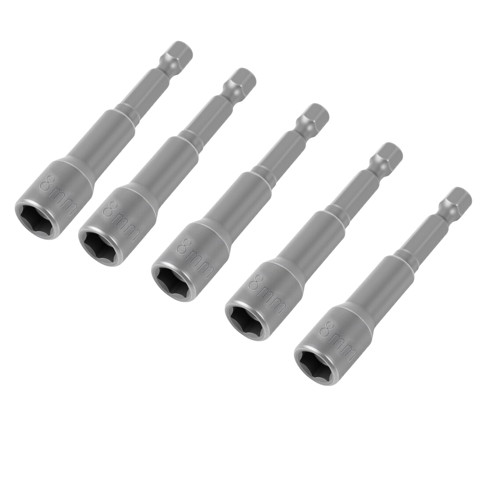 Ceoxthao 5 Pcs Quick-Change Hex Shank 8Mm Magnetic Nut Setter Driver Drill Bit Set, 65Mm Length, Impact Socket Set, Impact Driver Bits, Durable Chrome Vanadium Steel For Easy Fastening And Unfastening Tasks