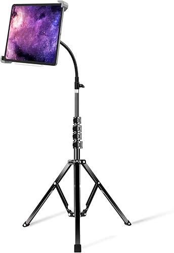elitehood Soporte de piso para iPad Pro, trípode de cuello de cisne de 70 pulgadas para iPad Pro 12.9 13 pulgadas, Air 13 11, soporte de trípode de