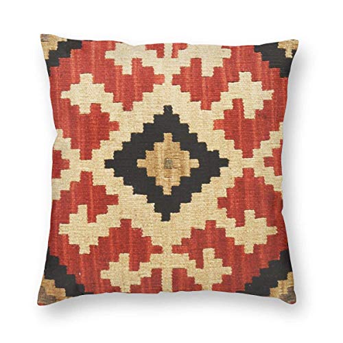 Funda de almohada cuadrada Southwest Native Funda de almohada Dormitorio 18 x 18 pulgadas Inicio Cremallera invisible