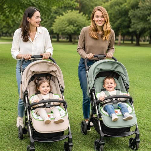 Image of COOLBEBE Car Seat Protector for Potty Training, 2 Pack Dry Waterproof Car Seat Liner Toilet Training, Piddle Pads Cover Car Seat Pad for Strollers & Carseat (White Zoo, 2PC)