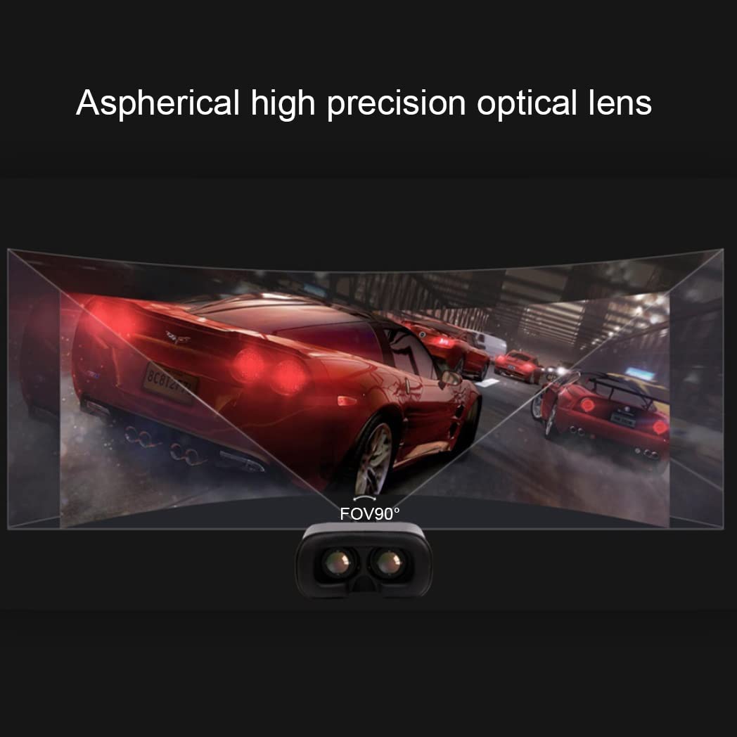 Gafas de Realidad Virtual, 3D VR Gafas con Controlador Bluetooth para Juegos Visión Panorámico VR Glasses para iPhone 13 Pro Max/13 Pro/13/12/11, para Samsung Galaxy S21, Huawei, Xiaomi