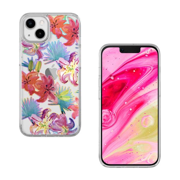 Coque iPhone 14 Plus LAUT Crystal Palette Tropical design unique - 2