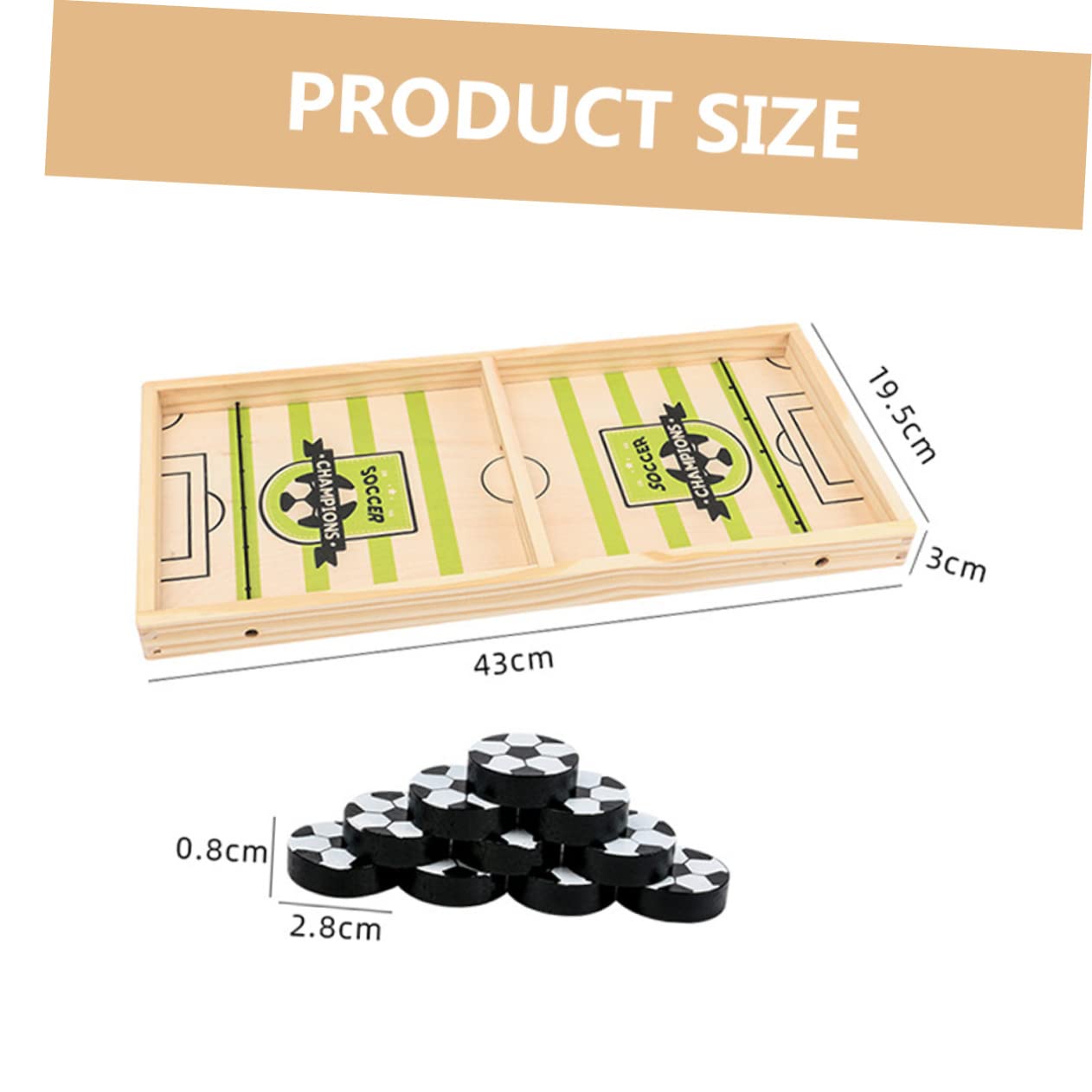 SUPVOX Children's Soccer Catapult Chess Toy Wooden Educational Game Develop Hand-Eye Coordination