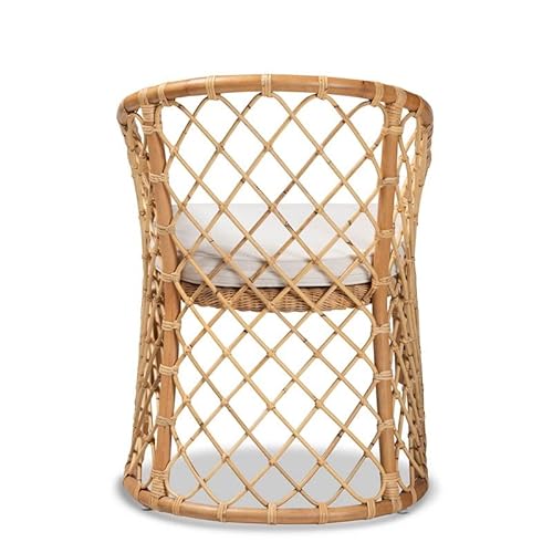 Baxton Studio Bohemian Dining Chair With White And Natural Brown Finish #TOP6