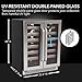 Whynter BWR-401DS 40 Bottle Stainless Steel Dual Zone Built Wine Refrigerators-Elite Series with Seamless Doors