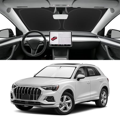 SLOGENTO Custom Fit Windshield Sun Shade for Audi Q3 2019-2025, Blocks UV & Heat, Front Window...