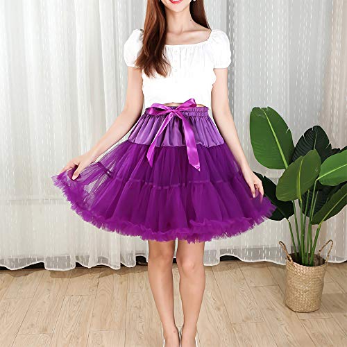 Image of Tutu Skirt as Well as Petticoat above Knee Underskirt Tulle Crinoline slip