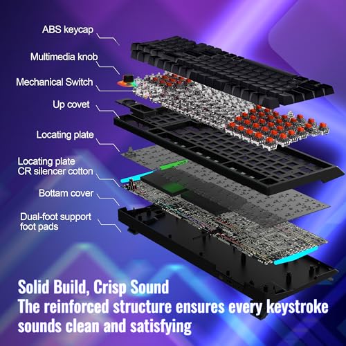 Mechanical Gaming Keyboard with Red Switches: 98 Keys PC Gaming Keyboard with Backlit - image 6