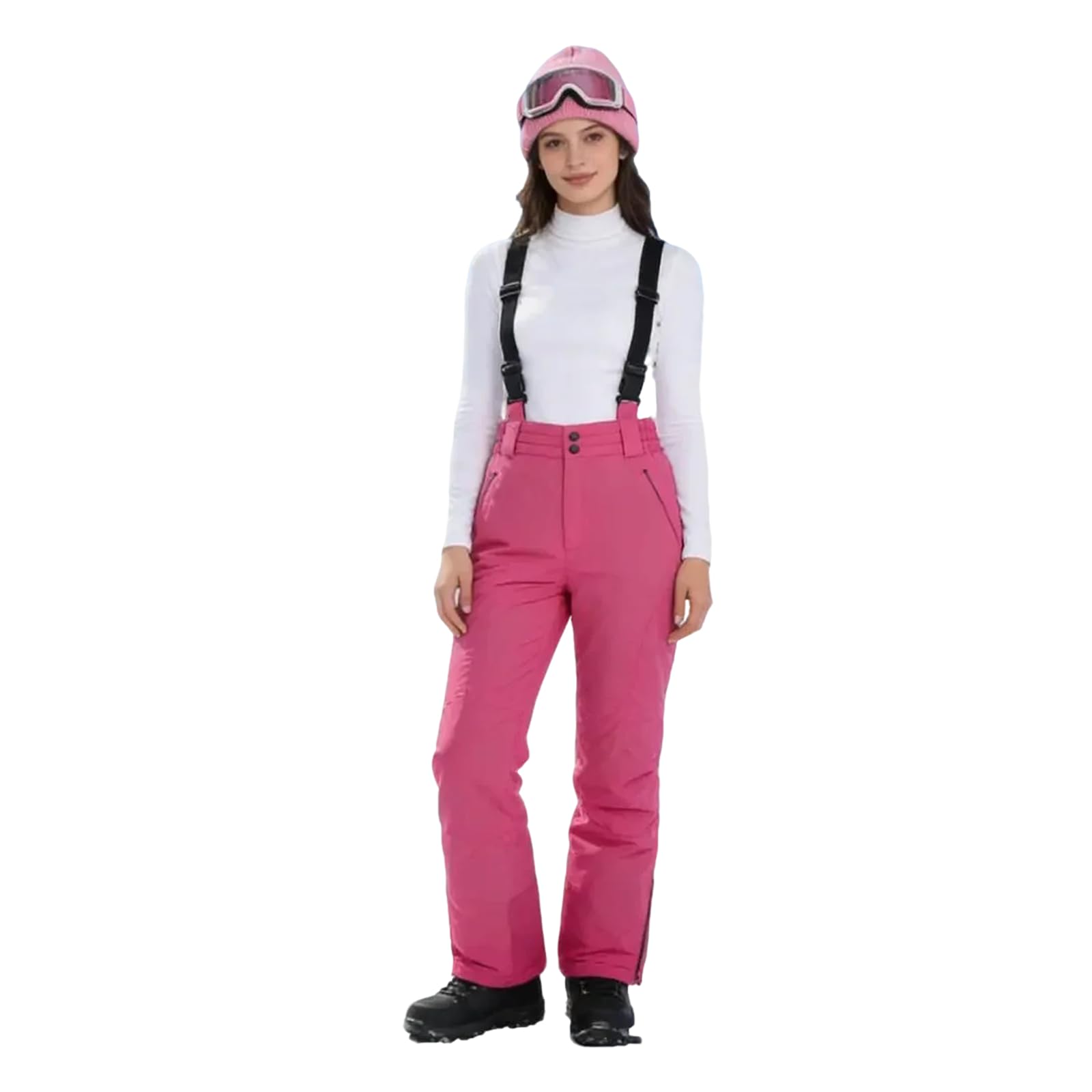 Pantaloni da sci per uomo e donna, invernali, impermeabili, antivento, da neve, termici, per attività all'aria aperta
