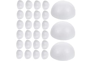 VILLCASE 100 Christmas Foam Half Balls for Crafts