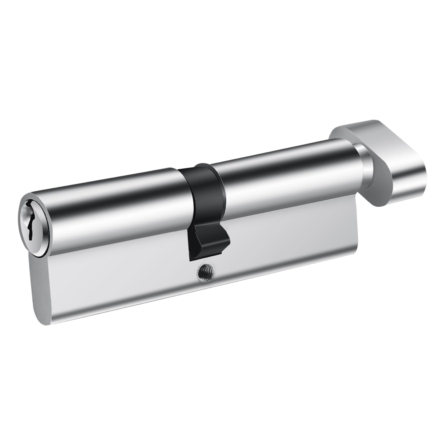SISAV 50/50T Thumb Turn Euro Lock Cylinder (100mm), Aluminum Clad Brass Material, Nickel Brushed Finish, High Security - Image 2