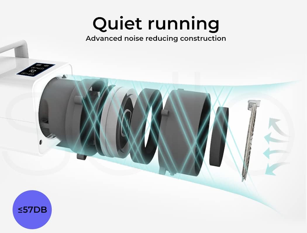 Diagram showing the internal components of the dryer for noise reduction