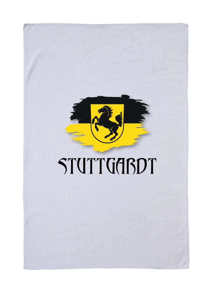 Serviette de plage Stuttgart drapeau 17 en grand format coton