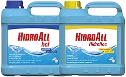 Algicida Manutenção 5l + Clarificante Hidrofloc 5l - Hidroal