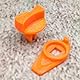 ULEIVA Drehriegel Set Orange kompatibel mit Audi Warndreieck A4 B6 B7 & A6 C5 4B mit Drehknopf Ersatz Riegel Knopf Ersatzteil (Orange)