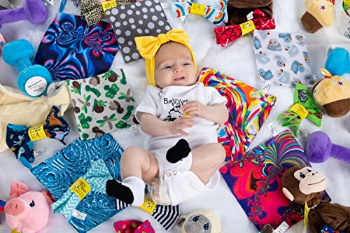 Image of Baby Paper Crinkle Sensory Toy & Teether, Jungle Print, Washable Gift
