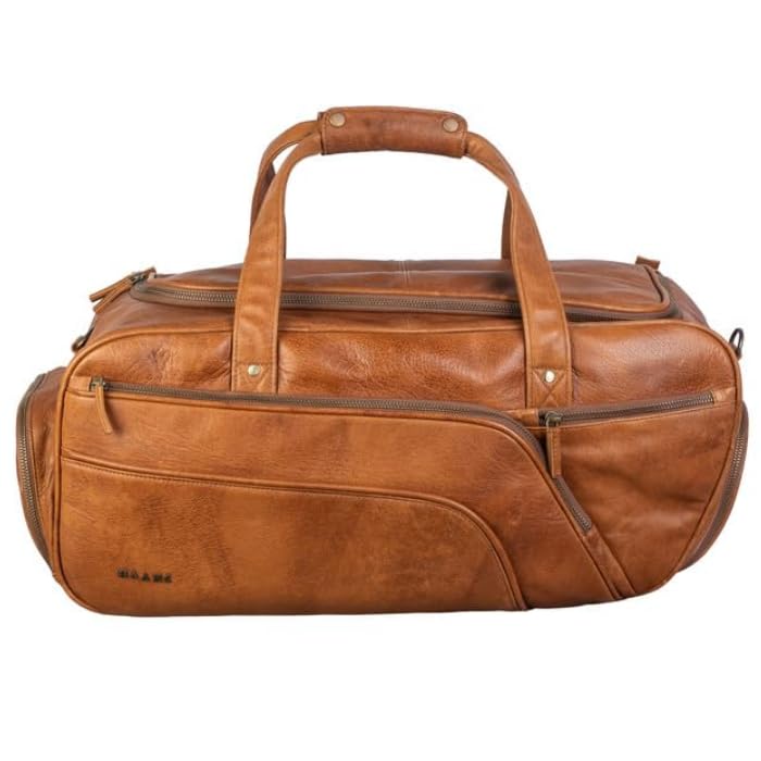 Dune Genuine Leather Duffle Bag for Unisex | Stylish & Spacious Weekender Gym and Travel Bag | Premium Leather Build | Ideal for Fitness & Short Trips | Stylish & Durable-image-21