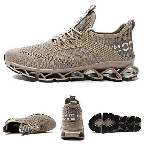 Image of Chopben Men's Running Shoes Blade Non Slip Fashion Sneakers Breathable Mesh Soft Sole Casual Athletic Walking Shoes