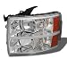 For 07-13 Chevy Silverado Pickup Truck Chrome Headlight Front Lamp Driver Left Side Driect Replacement