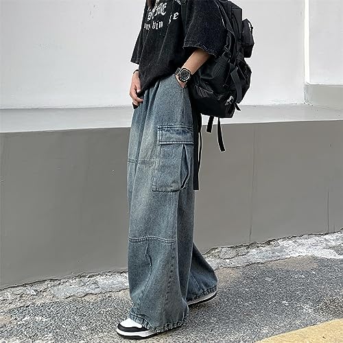 Y2K Baggy Jeans Emo Cyber Cargo Pant Grunge Vintage Demin Clothing Aesthetic Hiphop Jogger Sweatpants Goth Streetwear3