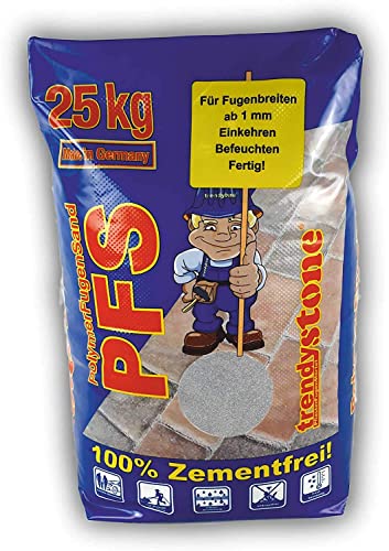 trendystone sable polymère de jointoiement 25kg- mortier dallages pour largeur minimale de 1mm - anthracite