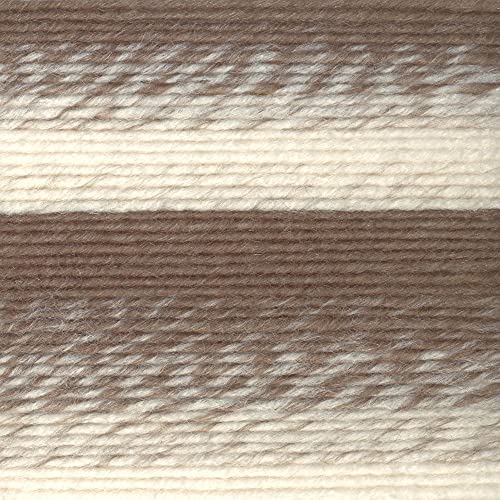 Image of Lion Brand Yarn Scarfie Bulky Yarn, Cream /Taupe, 1 Pack