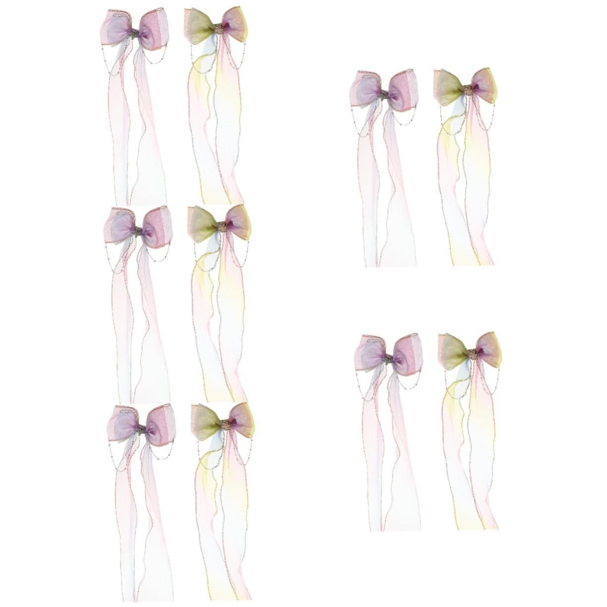 FRCOLOR 5 Juegos De Para El Pelo Con Lazo Horquillas Con Lazo Para Niñas Y Mujeres Pasadores Con Lazos Para El Pelo Accesorios Para El Cabello De Niñas Para El Pelo De Moda 2 Unidades X 5