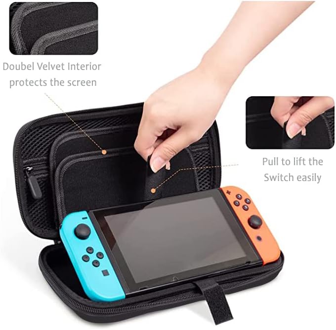Miniatura 6 de Magic Forest Switch - Funda de transporte para Nintendo Switch OLEDSwitch, bolsa protectora, fundas de consola de juegos de viaje, soporte para