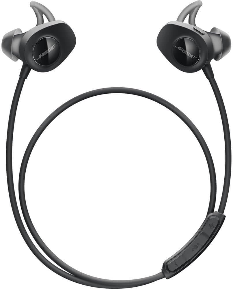 Bose SoundSport, Wireless Earbuds, (Sweatproof Bluetooth Headphones for Running and Sports), Black - Image 1 of 6