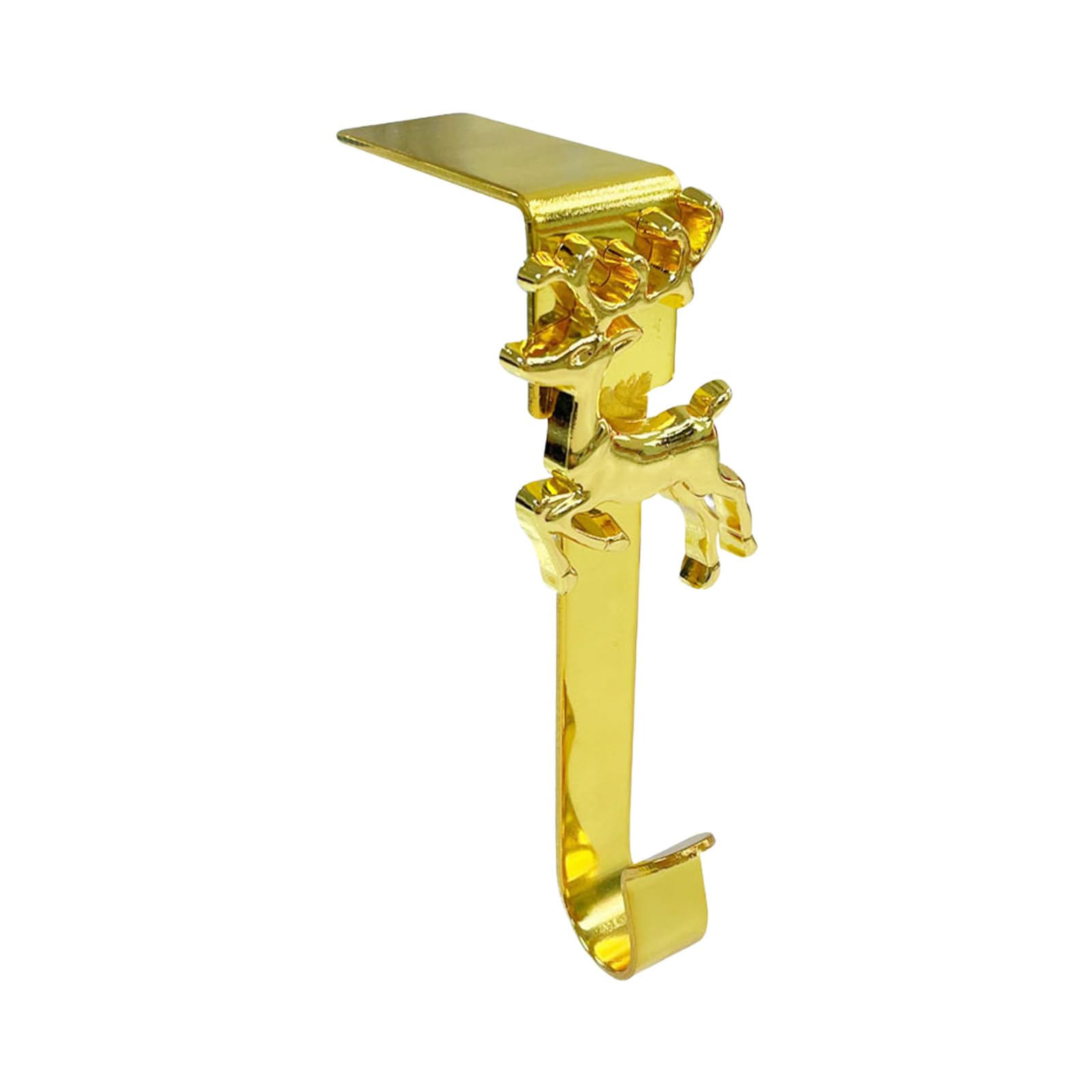 APGLSXY Sturdy Metal Holiday Decors Hook Golden Stocking Hanger Installation Tools Required Wall Mount Decorsative Hook for Holiday Decors