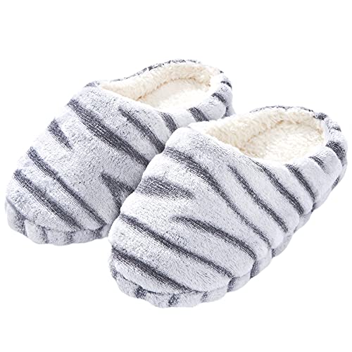 Komyufa Striped Home Slipper Memory Foam House Casual Shoes Women's Cozy Ladies'Fuzzy Fleece Lining Indoor Outdoor Komyufa Striped Home Slipper Memory Foam House Casual Shoes Women's Cozy Ladies'Fuzzy Fleece Lining Indoor Outdoor