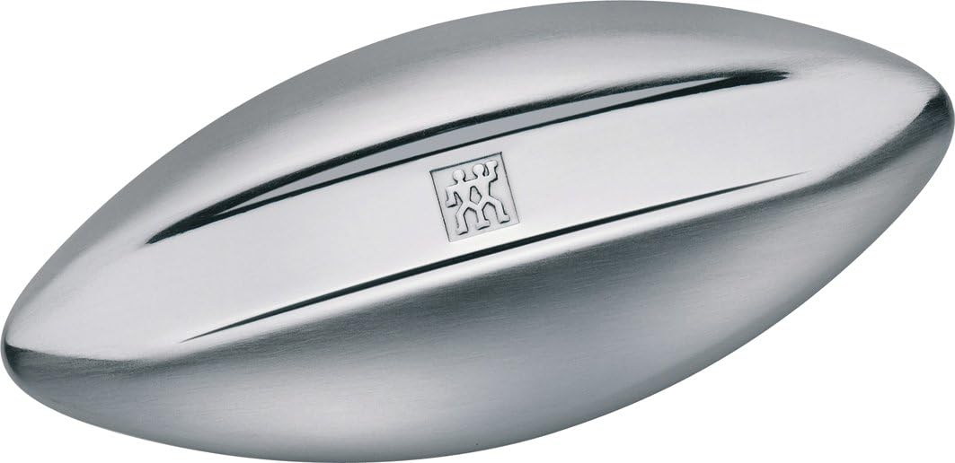 Zwilling Twinox Smell Remover. Stainless Steel soap. Removes unpleasant cooking odours from hands. 9.5 x 4 cms. Matte Finish.