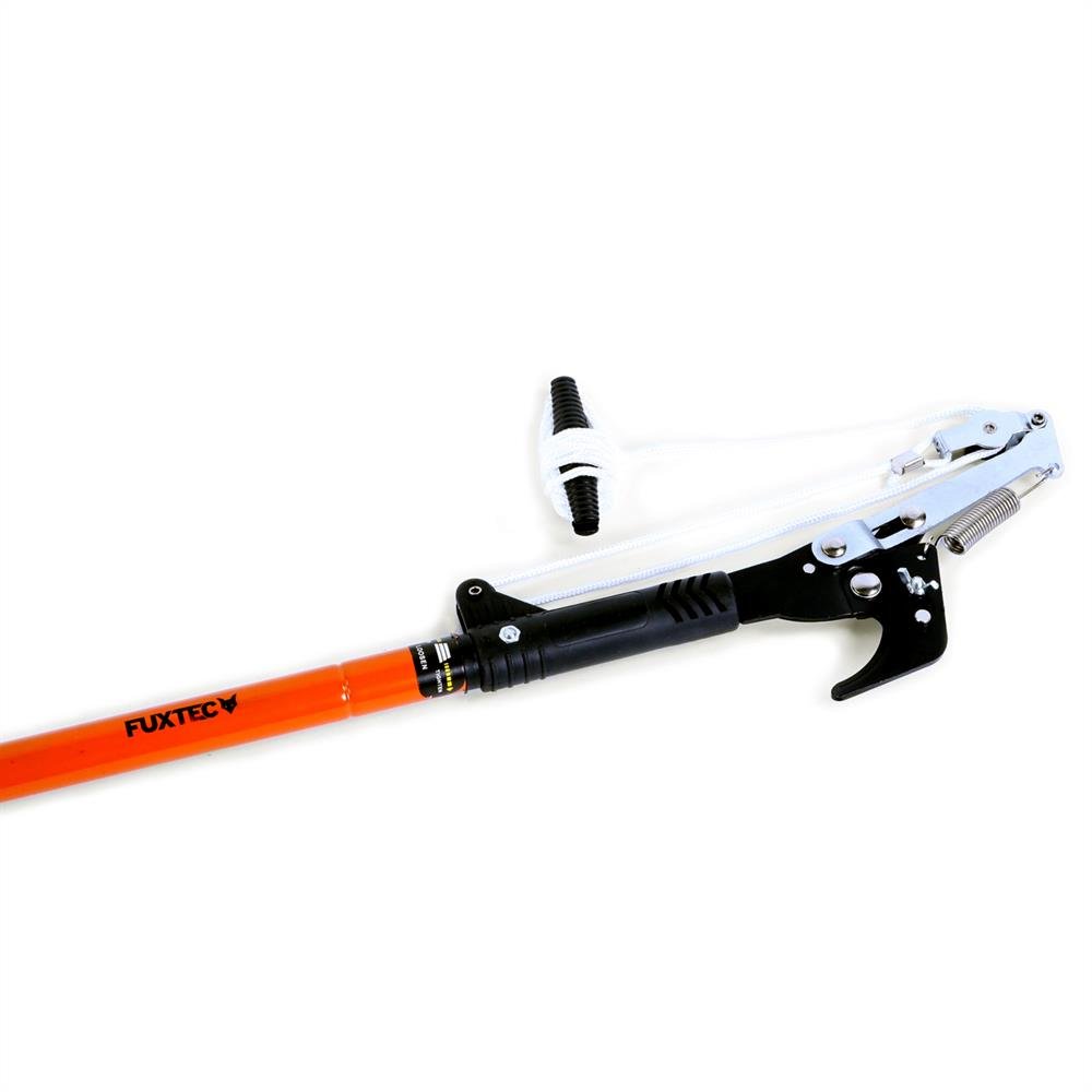 Svettatoio con sega 35cm FUXTEC FX-TAS35 troncarami cesoia telescopica su asta fino a 290 cm di altezza per segare o tagliare i rami