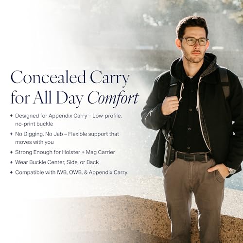 Nexbelt Titan Ratchet EDC Tactical Gun Belt – 1.5" Micro-Adjustable Strap, Quick-Release, Fits Up to 50" Waist, IWB/OWB3