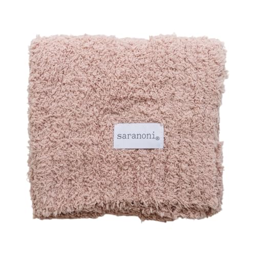 Image of SARANONI Bamboni Baby Blanket | Luxury Plush Super Soft Blanket | Breathable Comfort Infant Baby Blankets for Boys & Girls | Pink, Mini - 15” x 20”