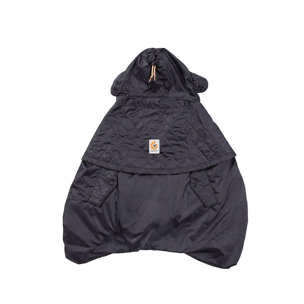 Ergobaby Cover Invernale , protezione dalla pioggia e dal freddo con fodera in pile per tutti i marsupi Ergobaby, protezione per tutte le stagioni con copertura idrorepellente, Charcoal
