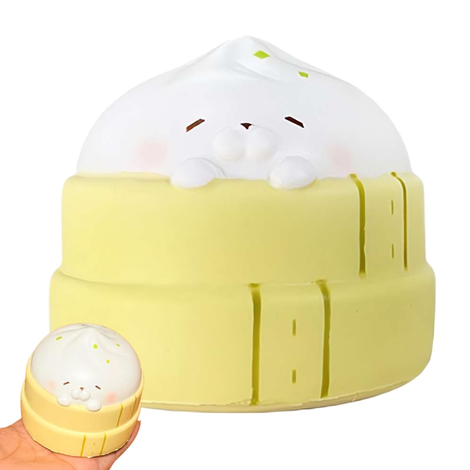 Chinese Baozi Bun Soft Decompression Toy - Cute Slow-Return Foam Stress Reliever for Adults, Fun Desk Decoration & Sensory Play
